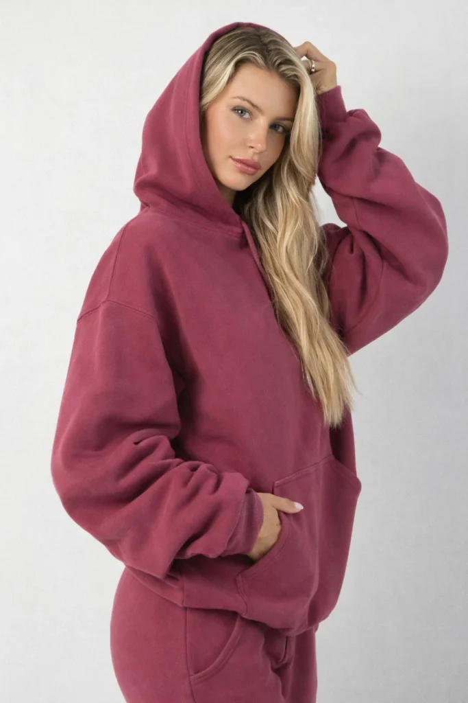 Women Burgundy Comfort Hoodie