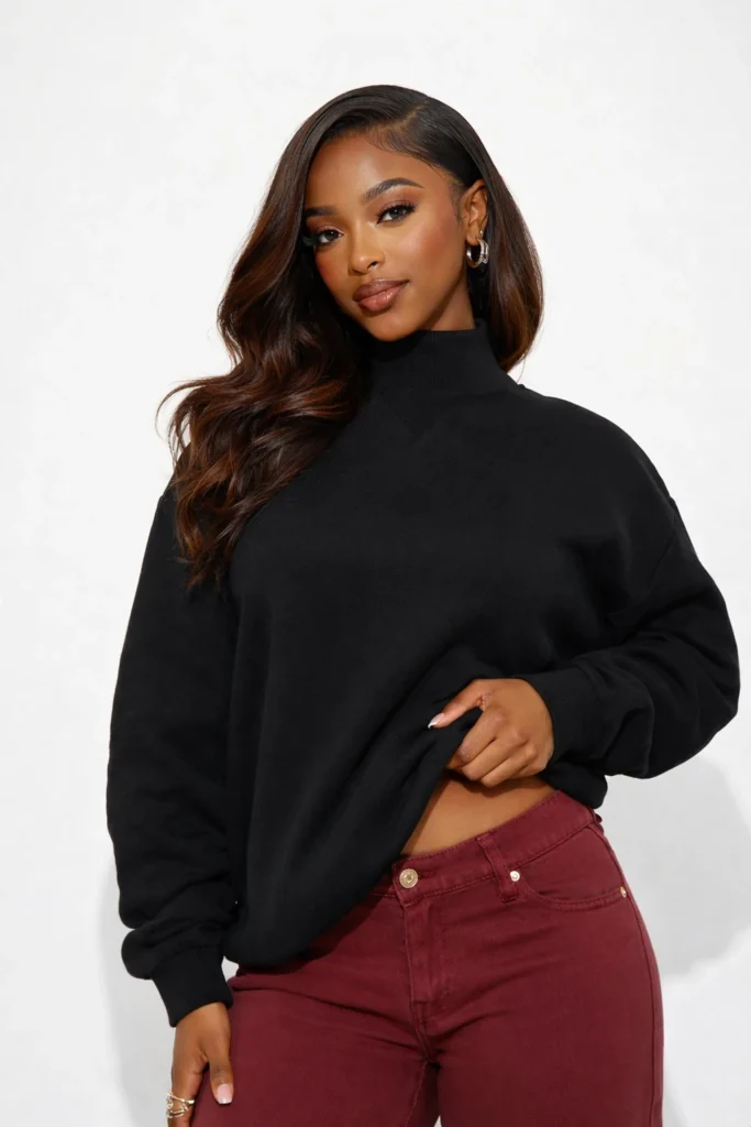 Classic Mock Neck Sweatshirt