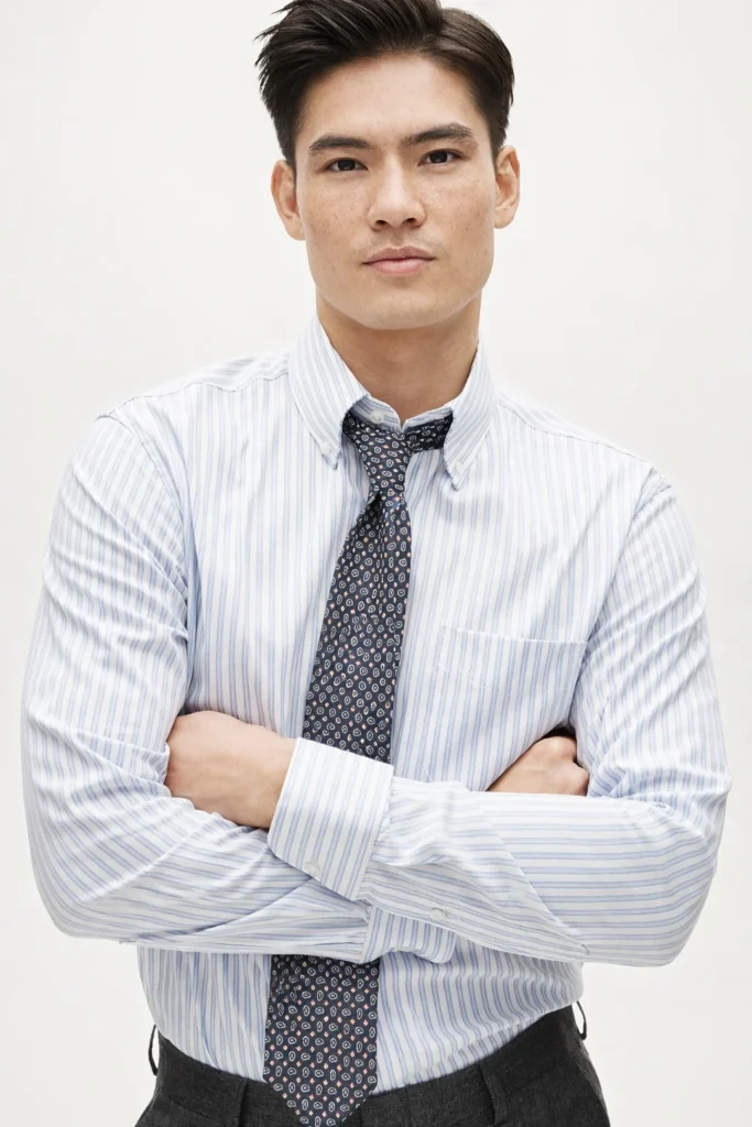 Formal Striped Executive Business Shirt