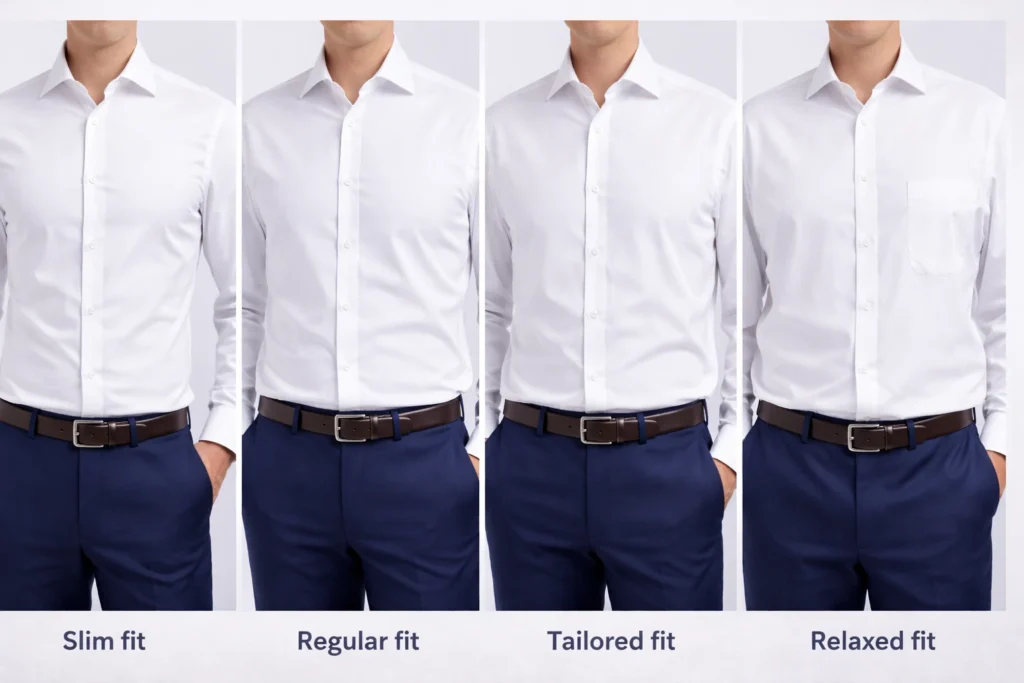 Business Shirts Fit Options
