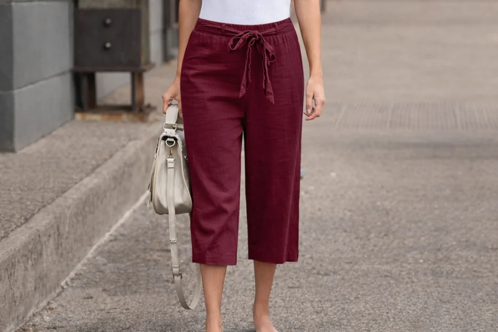 Cropped Linen Pants