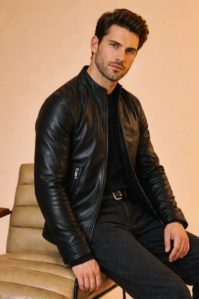 Minimalist Leather Jacket