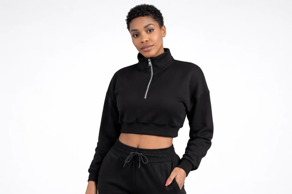 Cropped Half Zip