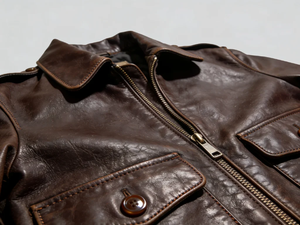 leather bomber jacket